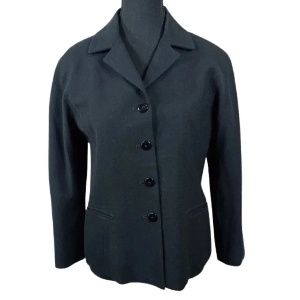 Talbots Womens Size 6P Wool Career Button Stretch Blazer